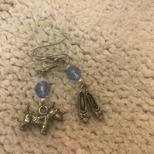 Opera Artisan made Wizard of Oz Earring Set: Toto & Dorothy’s Slippers.